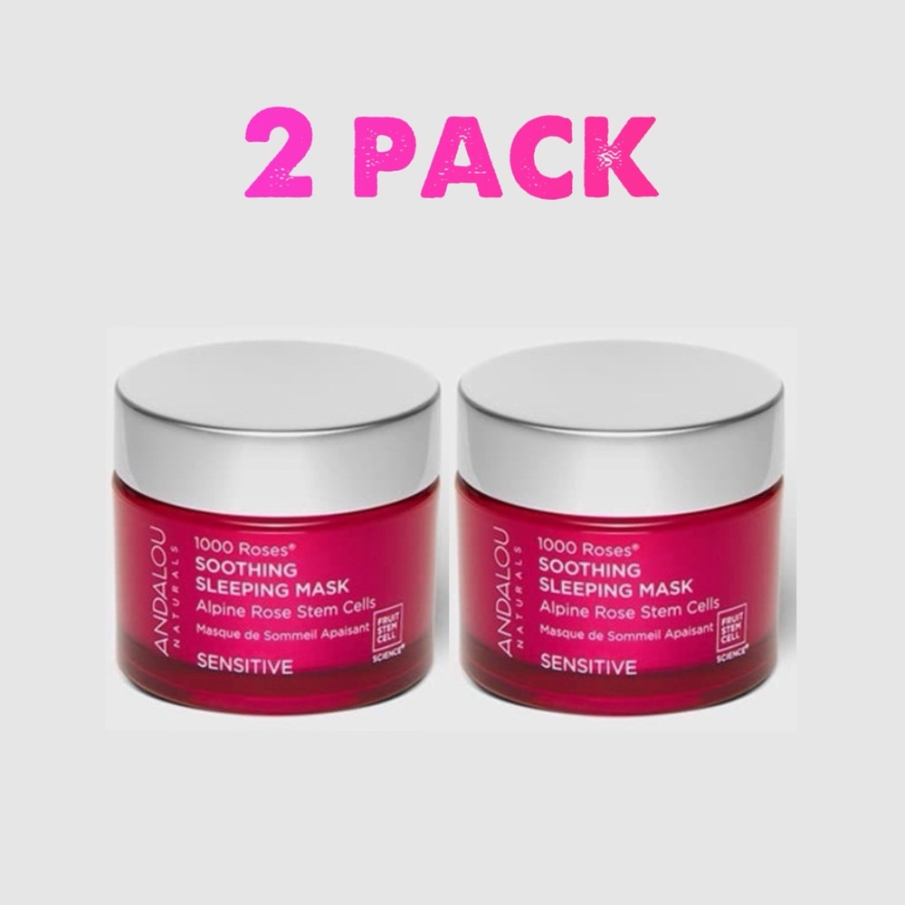 Andalou Soothing Sleeping Mask - For Sensitive Skin - 2 Pack